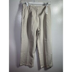 Abercrombie Fitch Pants Womens 28/6s Curve Love Sloane Tailored Khaki Wide Leg